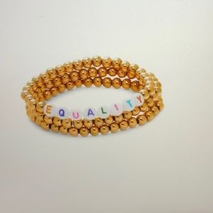 EYE CANDY LA - Three-Piece Equality Bracelet Set NWOT